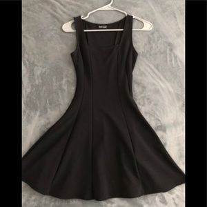 Structured Black Skater Dress XS